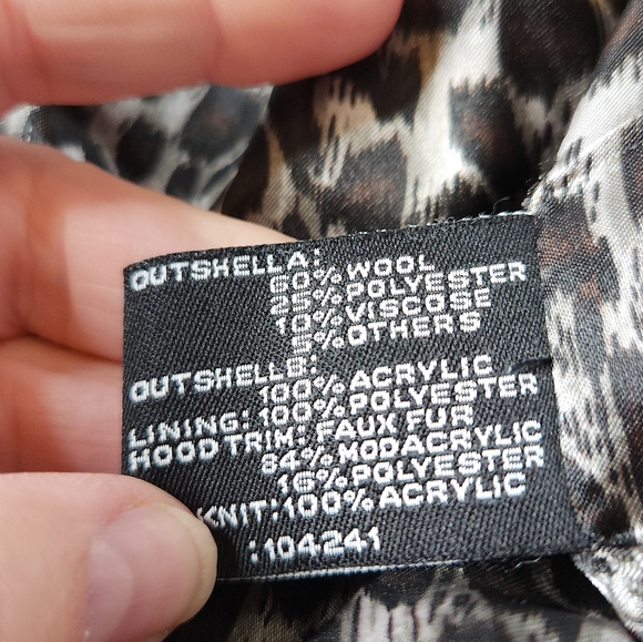 Women's Vintage Cream Hooded Jacket with Houndstooth Trim - Baby Phat - L - Picture 4 of 16